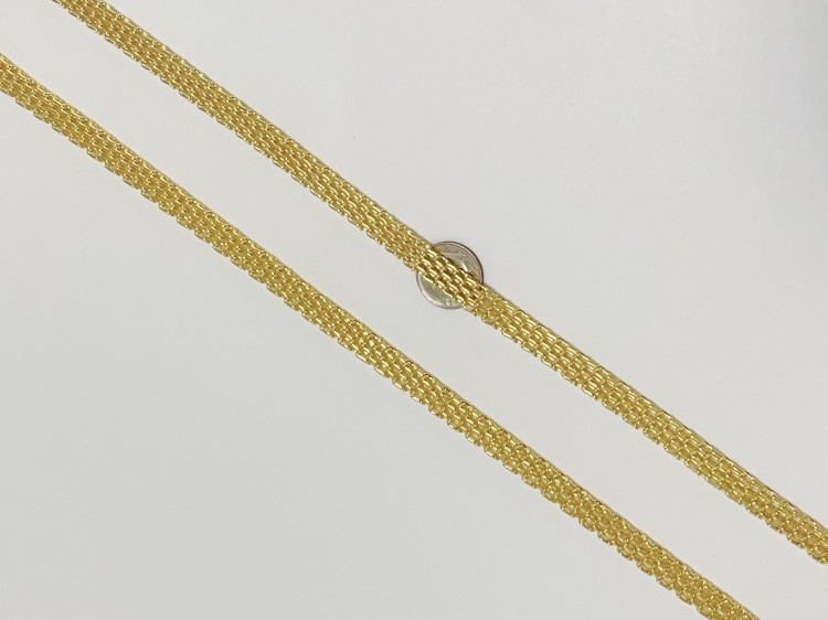 18K Yellow Gold Oyster Link Chain Necklace Bracelet Men’s Women 8mm SZ 18-24inch