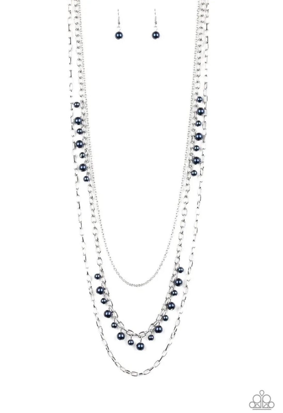 Paparazzi Jewelry ~🔥Pearl Pageant None🔥~ Blue Necklace💥BNWTs