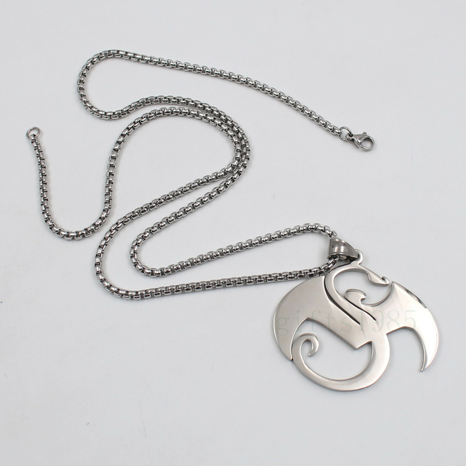 3 tone Large strange music charm S.steel pendant TECH N9NE curb box necklace