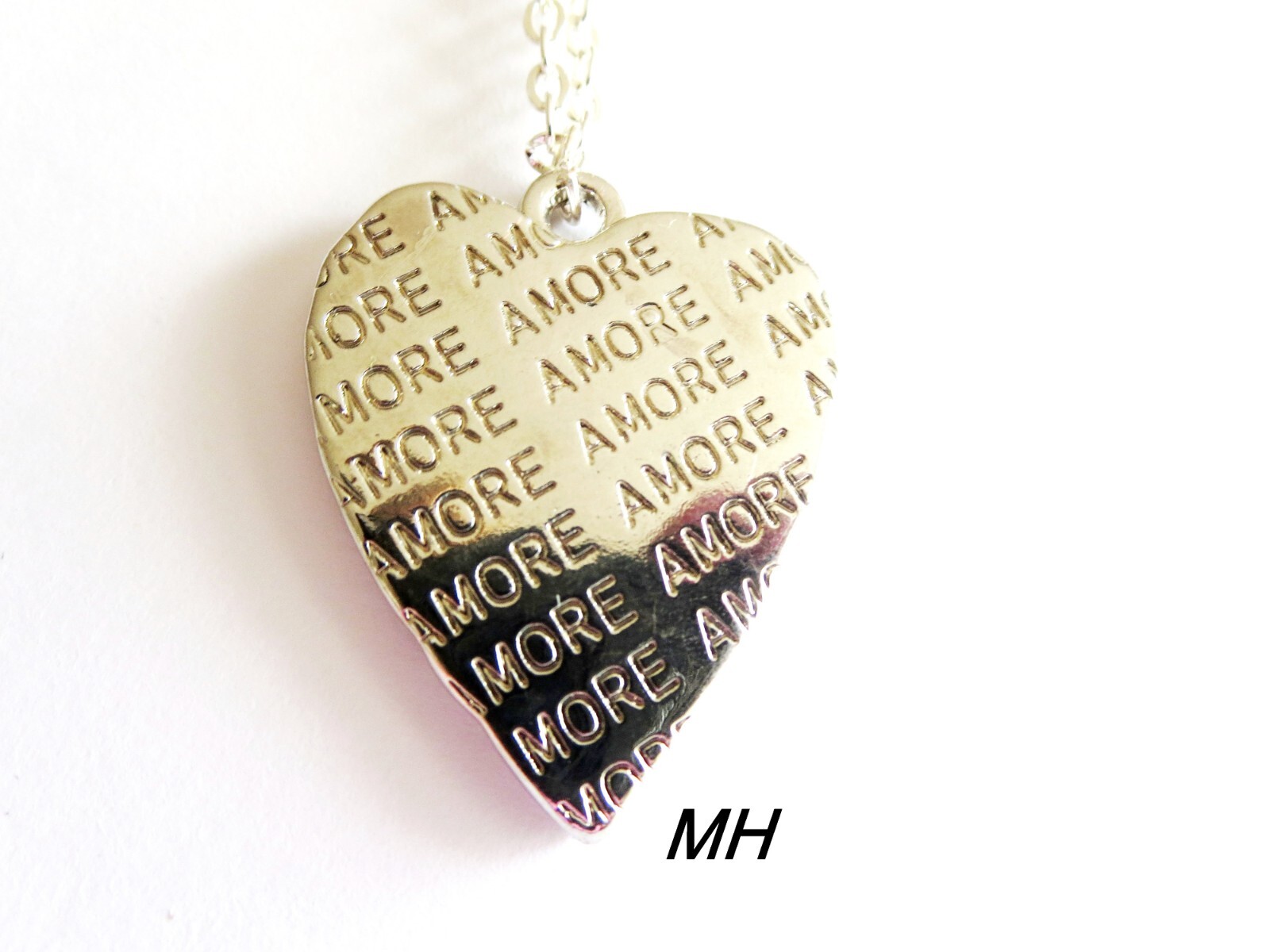 Heart Love Necklace, Valentine’s Day Gift, Gold Heart Necklace, Gift for Mom
