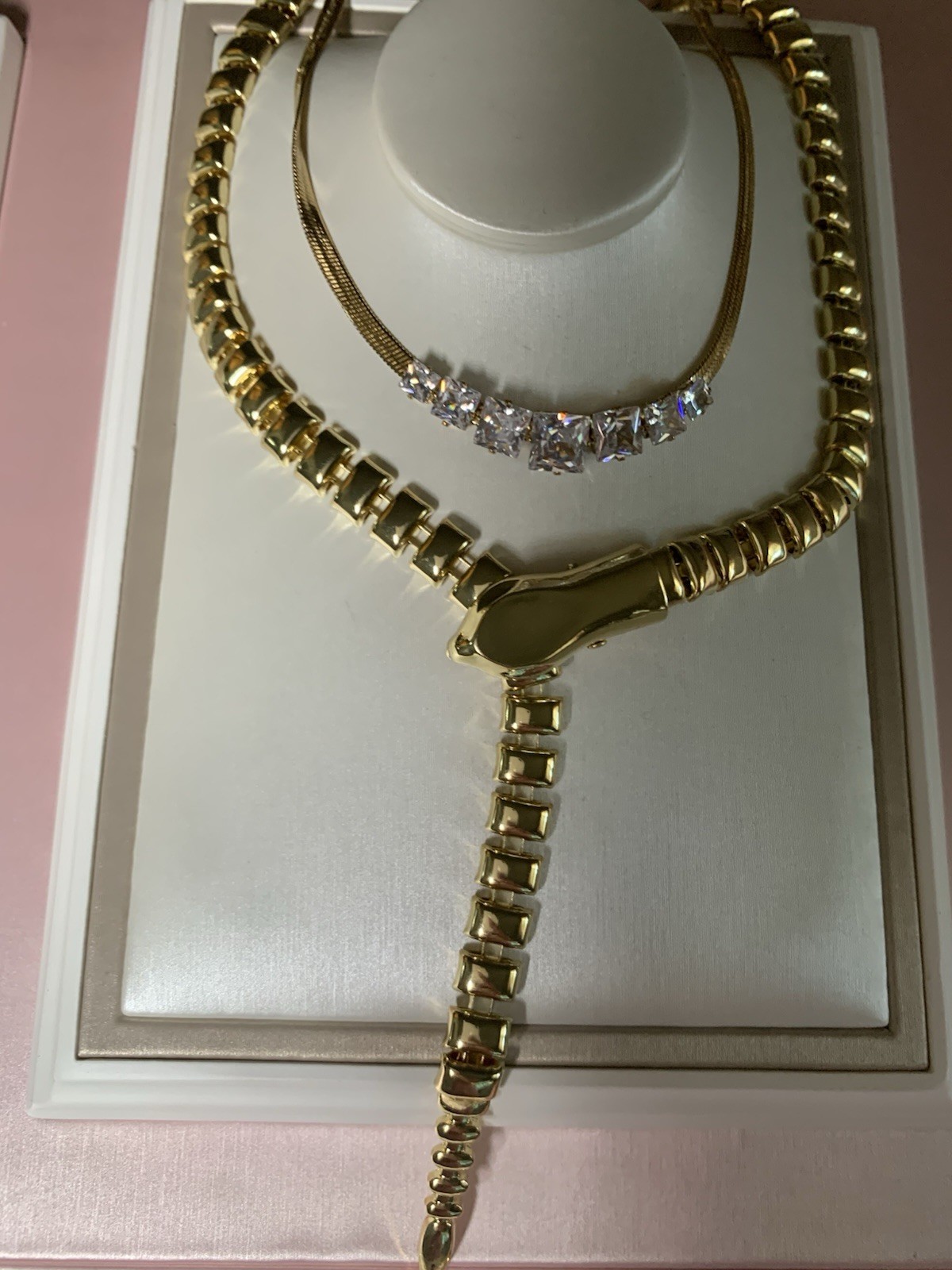 18k Gold-Plated Stainless Steel Snake Chain Necklace