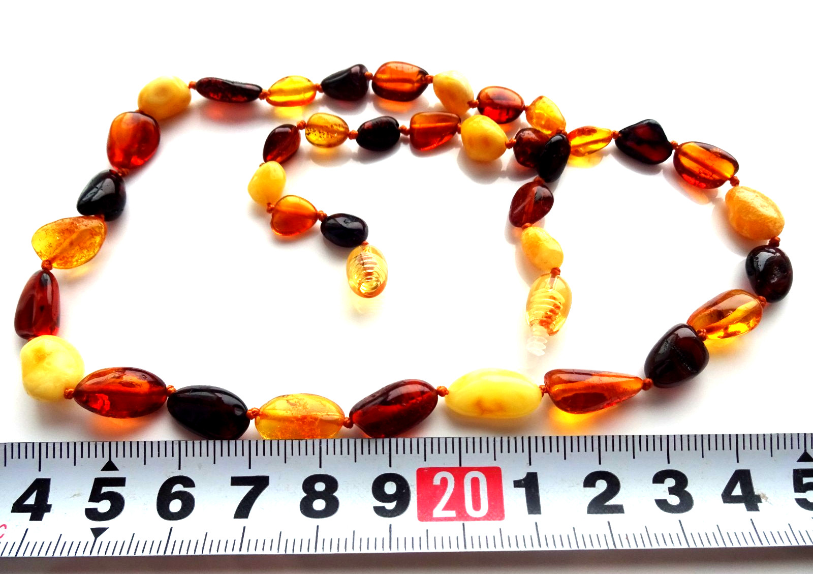 Genuine Baltic Amber Necklaces Polished Oval Multicolored Beads 46cm (18″)