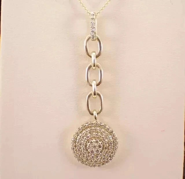 2Ct Round Cut Simulated Diamond Pretty Halo Charm Pendant 14K Yellow Gold Plated