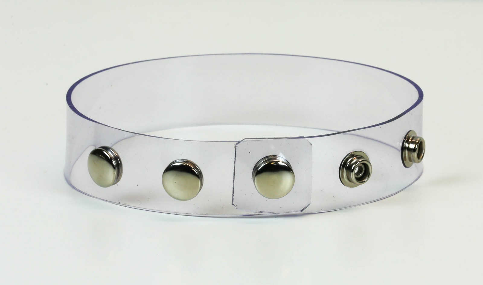 Clear Vinyl PVC Plain Wide Arm Band 3 Snap Fetish BDSM Punk Goth Fetish Choker
