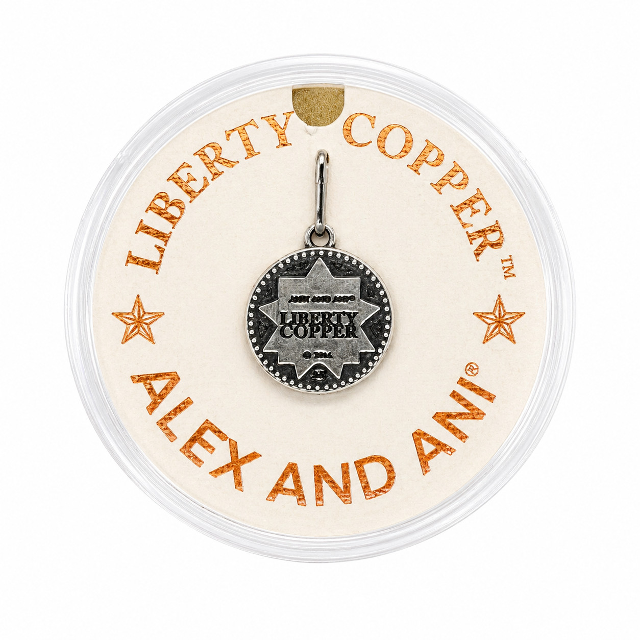 ALEX AND ANI Liberty Copper “Carry Light” Small Madallion Copper Flame Emblem