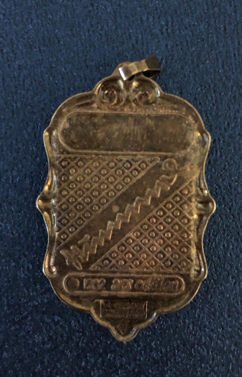 Hummel Pendant 1982 ARS Edition Little Girl On Fence West Germany Silver Plated