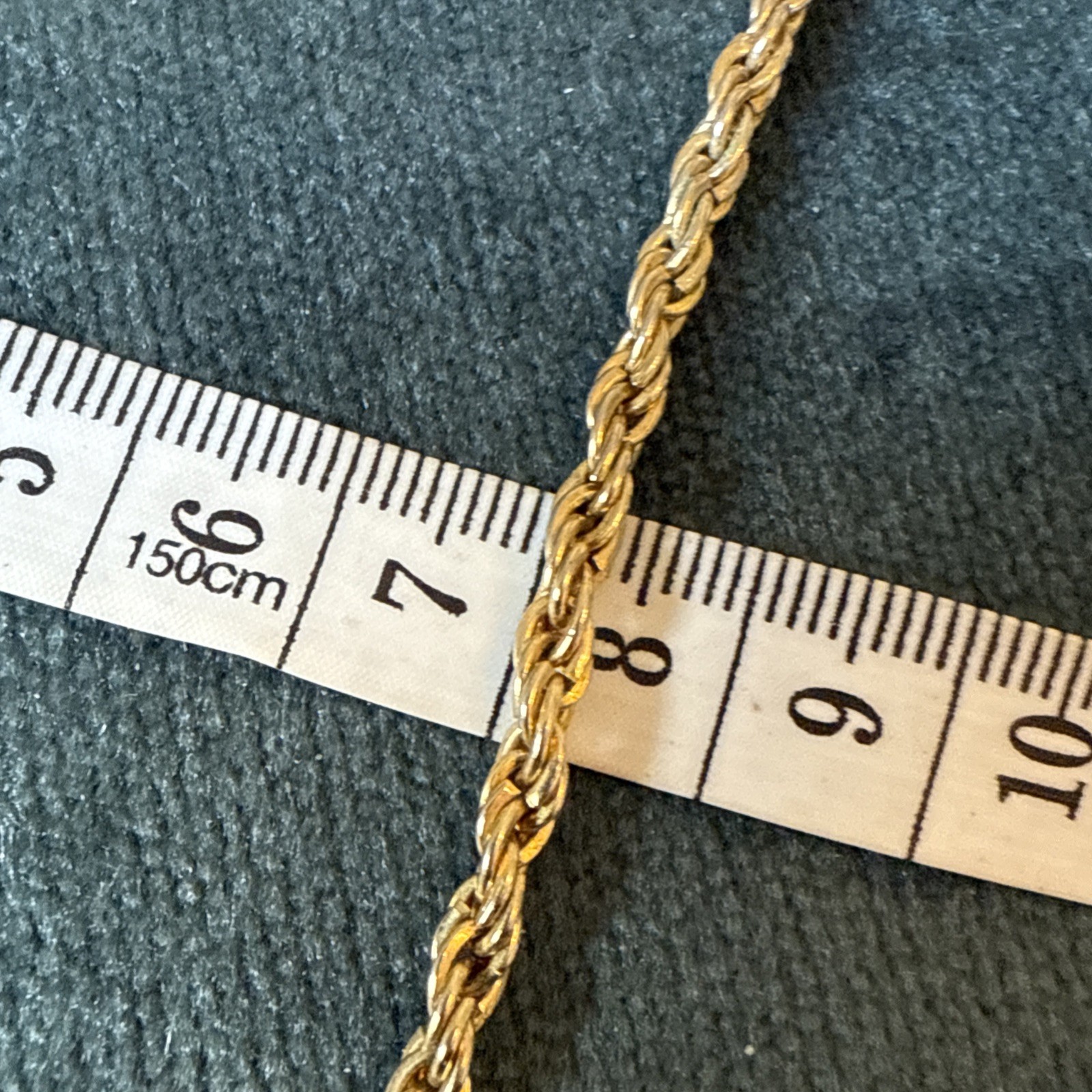 Gold Plated Rope Chain 60cm Necklace