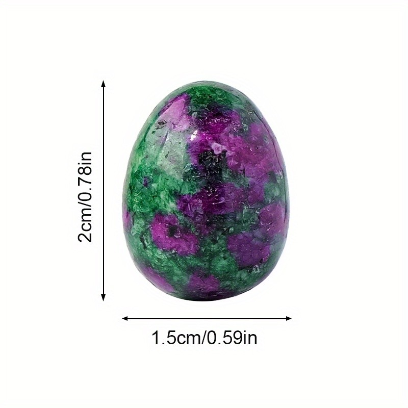 25Pcs Mixed Natural Egg Shaped Worry Stones Polished Easter Decor DIY Craft Gift