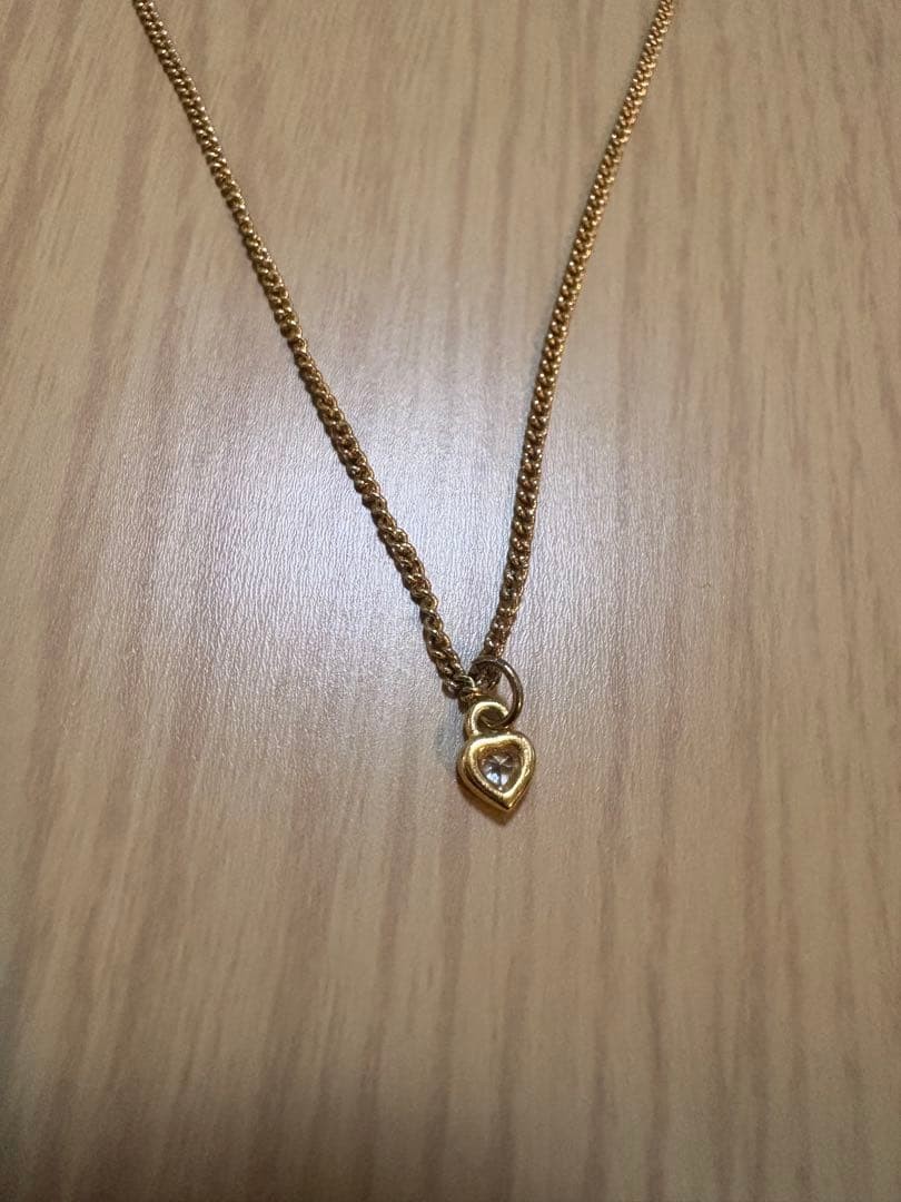 Vintage Gold Heart Necklace Sv925 Vintage