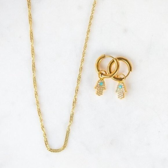 Gold Chain Necklace Everyday Necklace Waterproof Gold Chain Sparkle Chain
