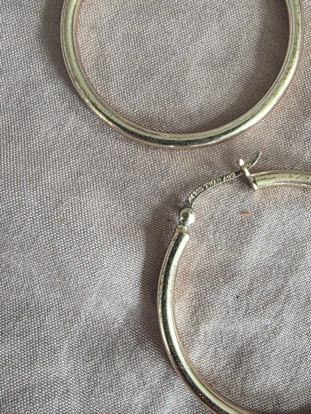 Goldtone Chain Link Necklace And 18kt Gold Over Sterling Silver Hoop Earrings
