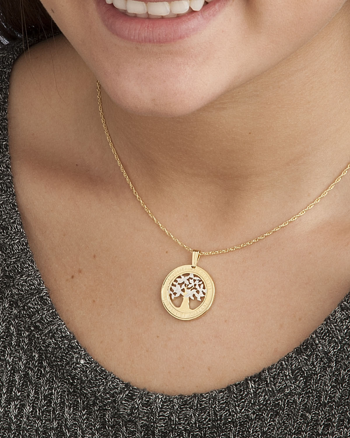 Colombia Pendant & Necklace Colombian Handcut Coin 7/8″ Diameter ( # 868 )