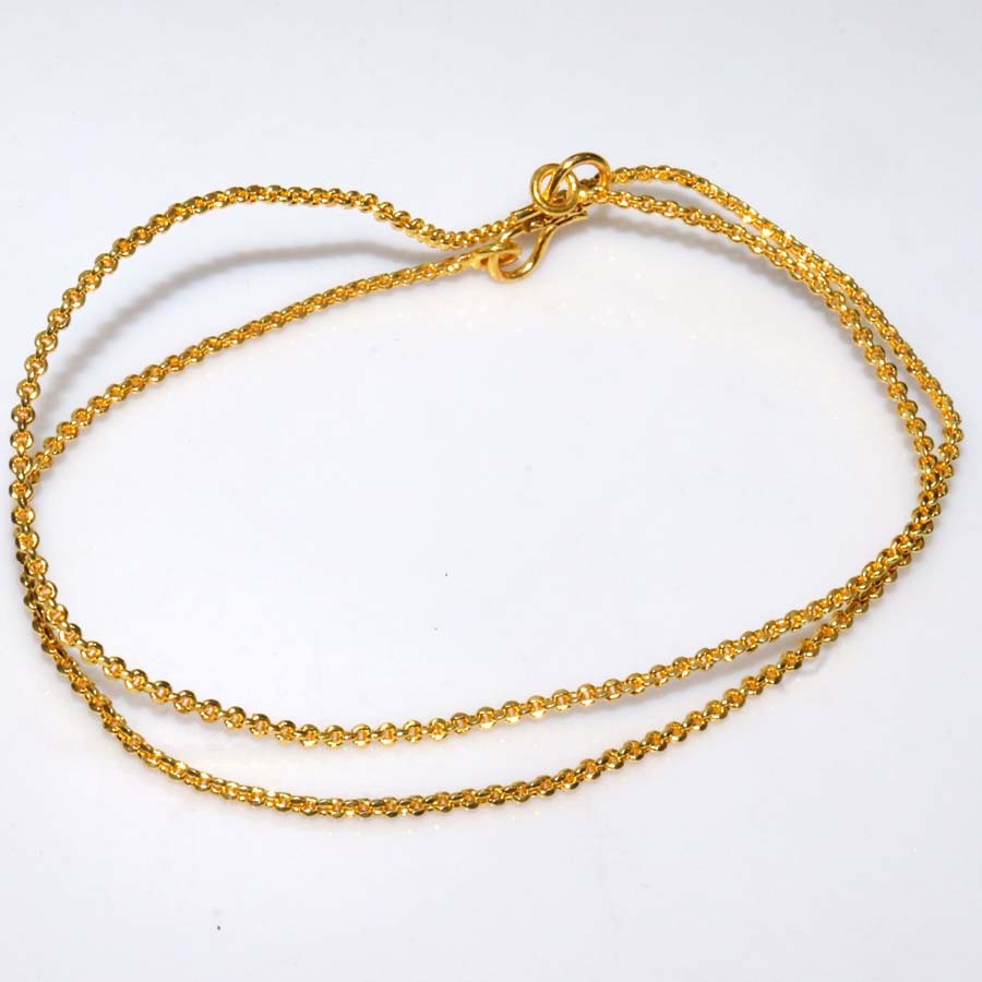 Minimalist Dewdrop Golden Finished Handmade Chain Necklace Size 18″ MJ