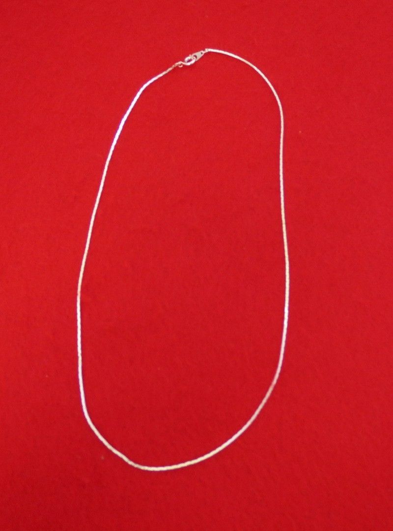 14KT GOLD EP 18 INCH 1MM DIAMOND CUT COBRA CHAIN NECKLACE
