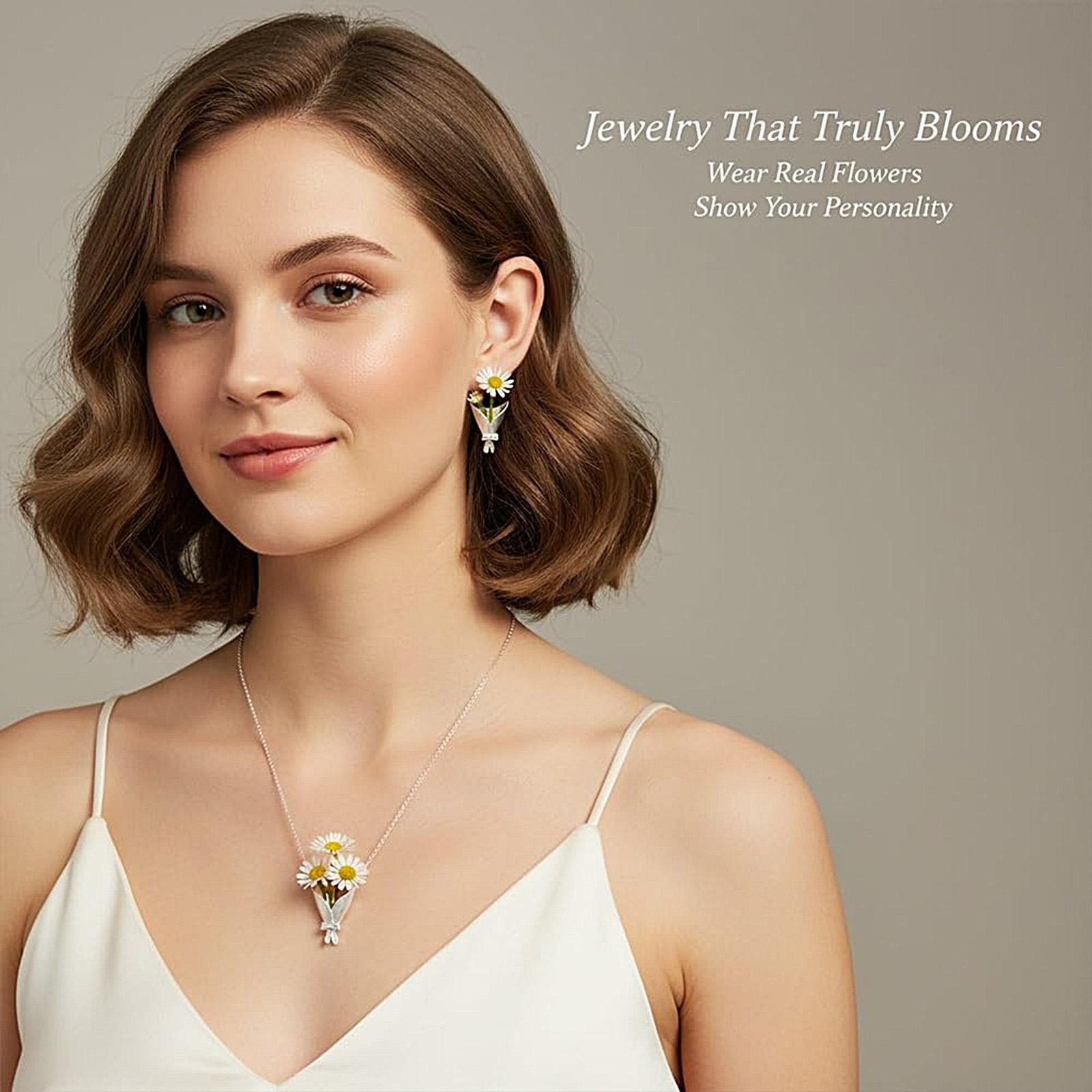 Vase Necklace Fashion Neck Jewelry DIY Flower Vase Earrings For Women Unusual