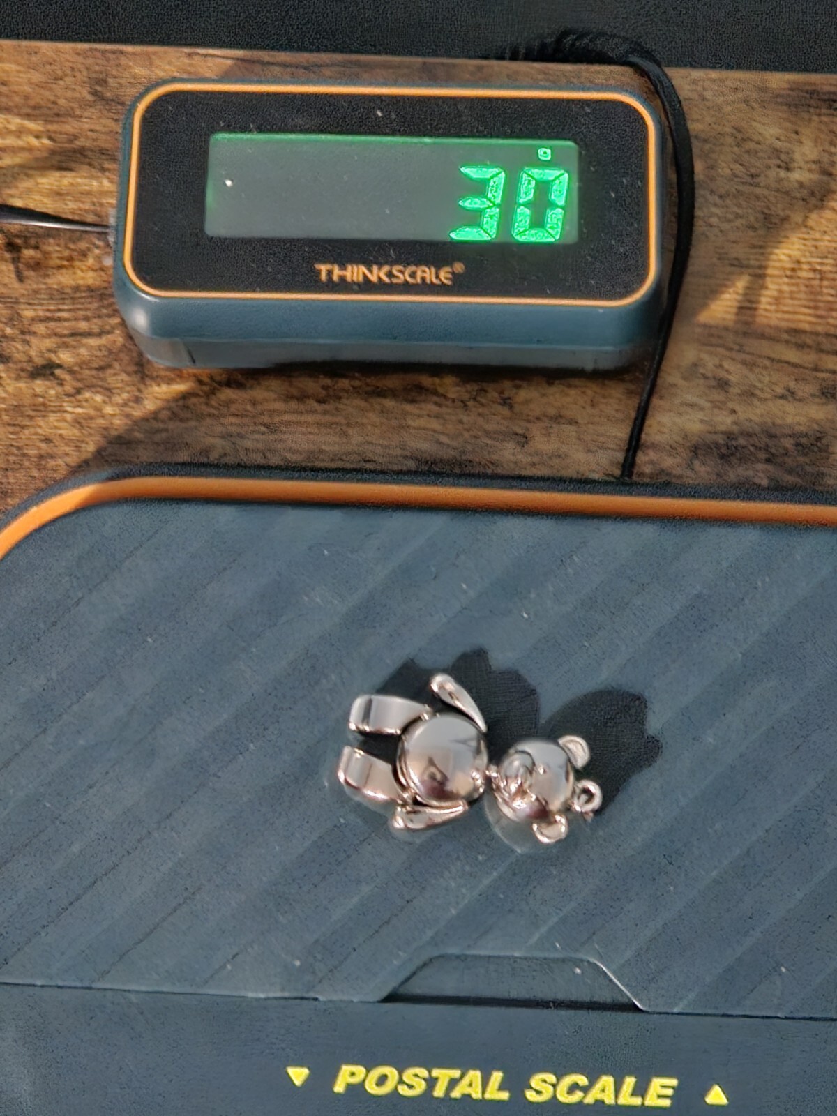 Stainless Steel 416L 2″ Moveable Teddy Bear Pendant 30 Grams. Solid & Heavy