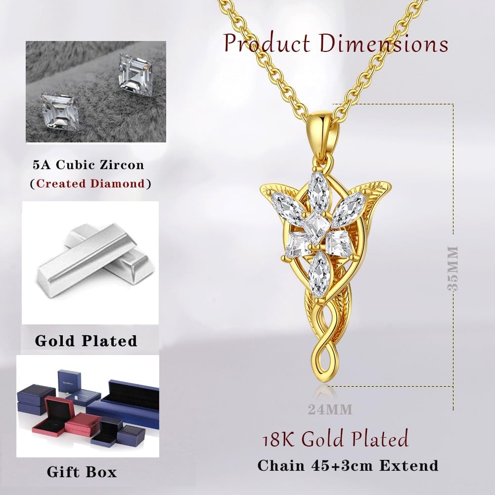 Arwen Evenstar Pendant Necklace – Lord of the Rings Pendant Necklace