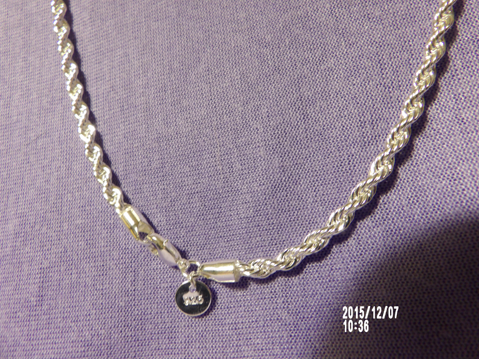 Silver 2 mm or 4 mm TWISTED ROPE necklace. 18″ -28″s Gift boxed.