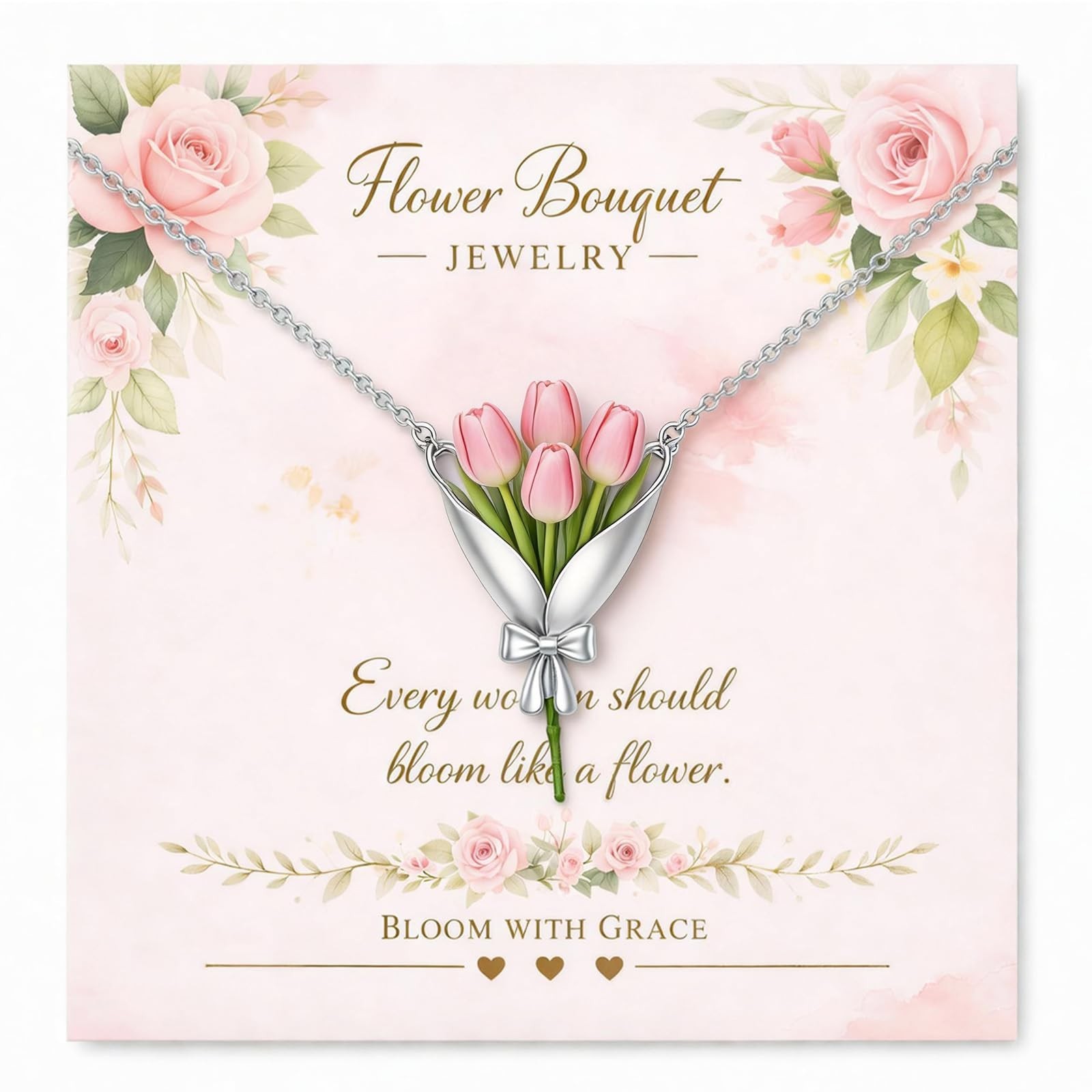 DIY Floral Vase Necklace – Elegant Flower Holder Pendant for Weddings, Prom & Gr