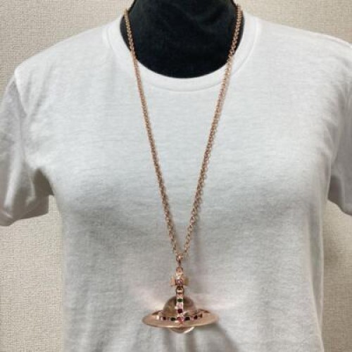 【In Box/Drawstring】Medium Orb Necklace Pink Gold Top 6.5cm