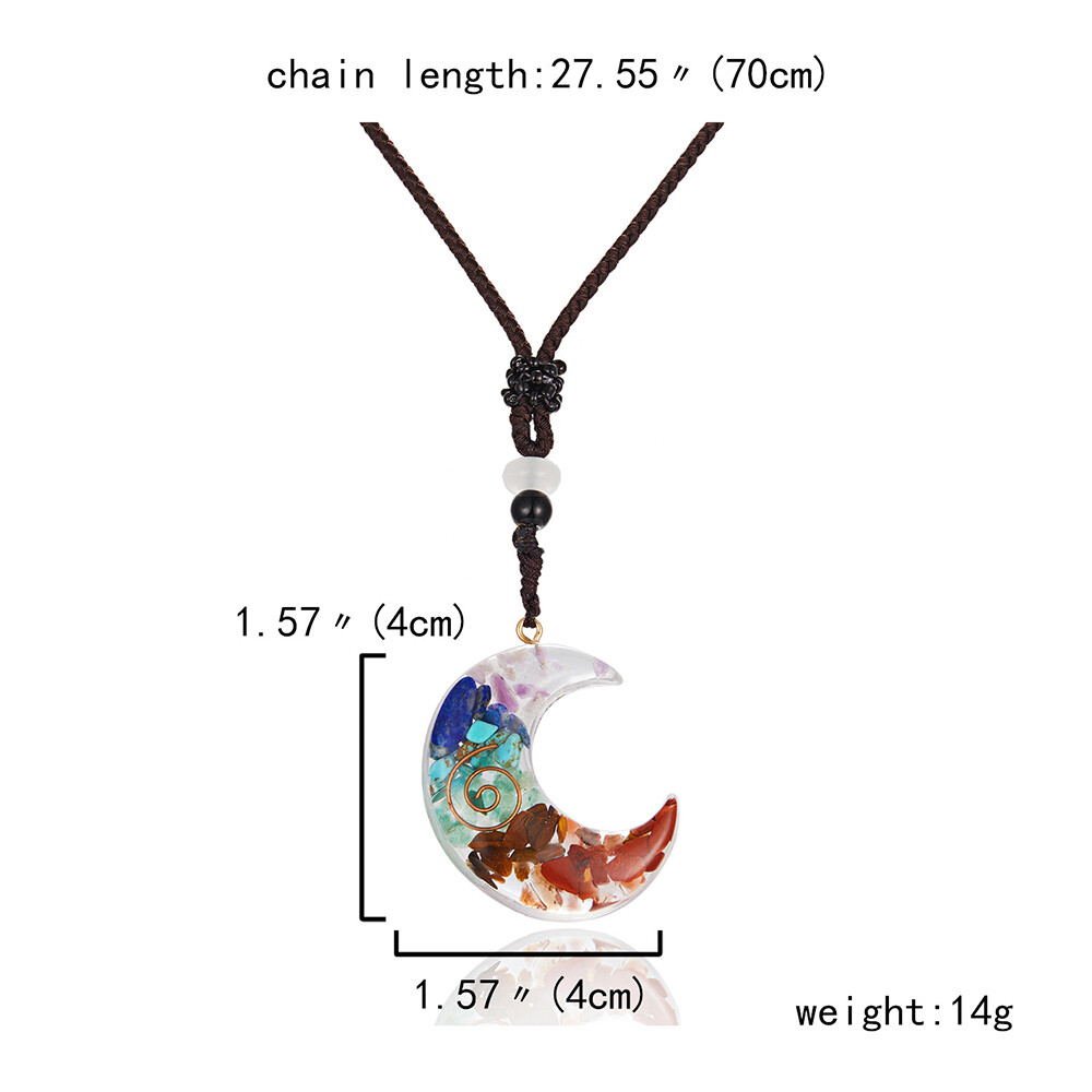 Natural Orgonite Stones Pendant Crystal Healing Chakra Energy Orgone Necklace