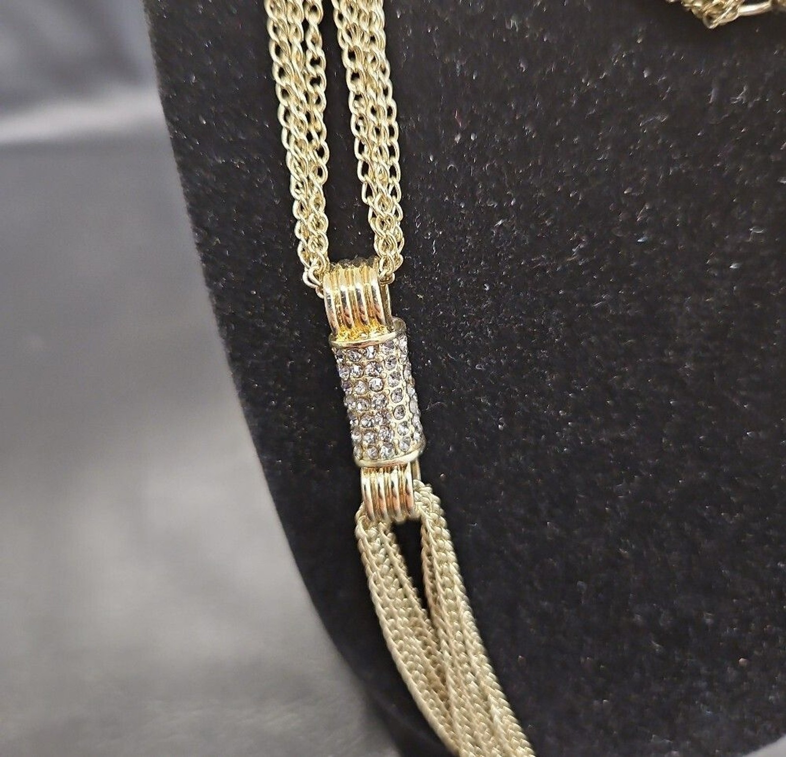 Nicole Miller Gold-Tone Layered Chain Necklace with Pave Accents