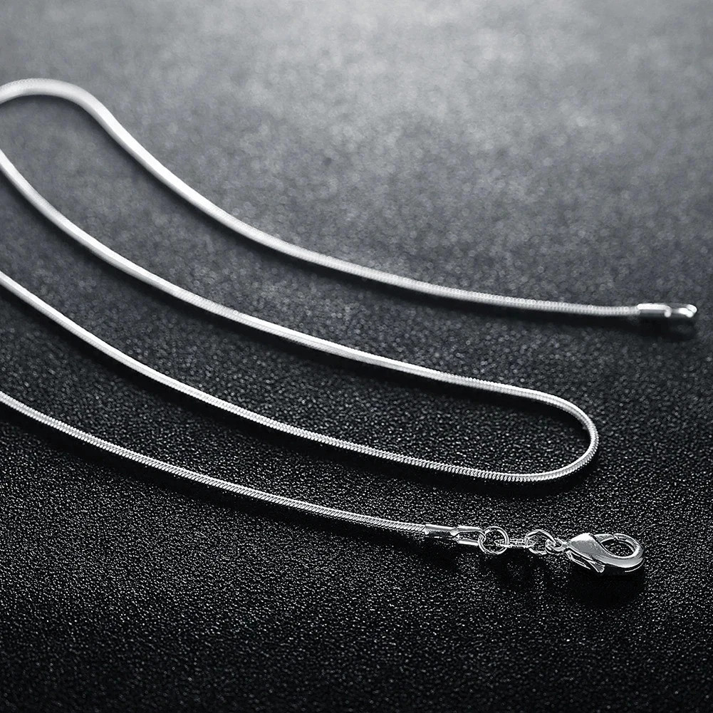 10pcs 925 Sterling Silver Snake Chain 1mm Necklace Bulk 16-30 Inch Wholesale Lot