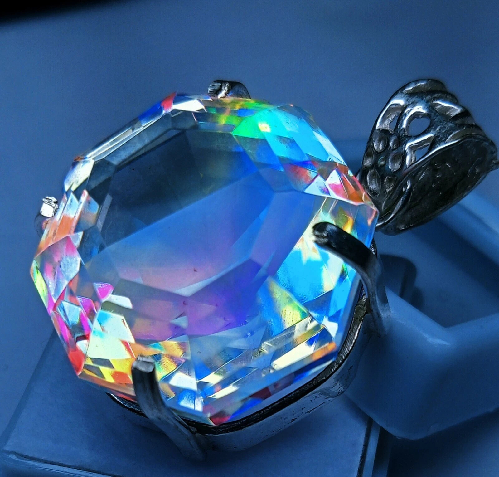 Natural Mystic Topaz Fancy Cut 78-80 Ct Loose Gemstone Pendant EGL Certified