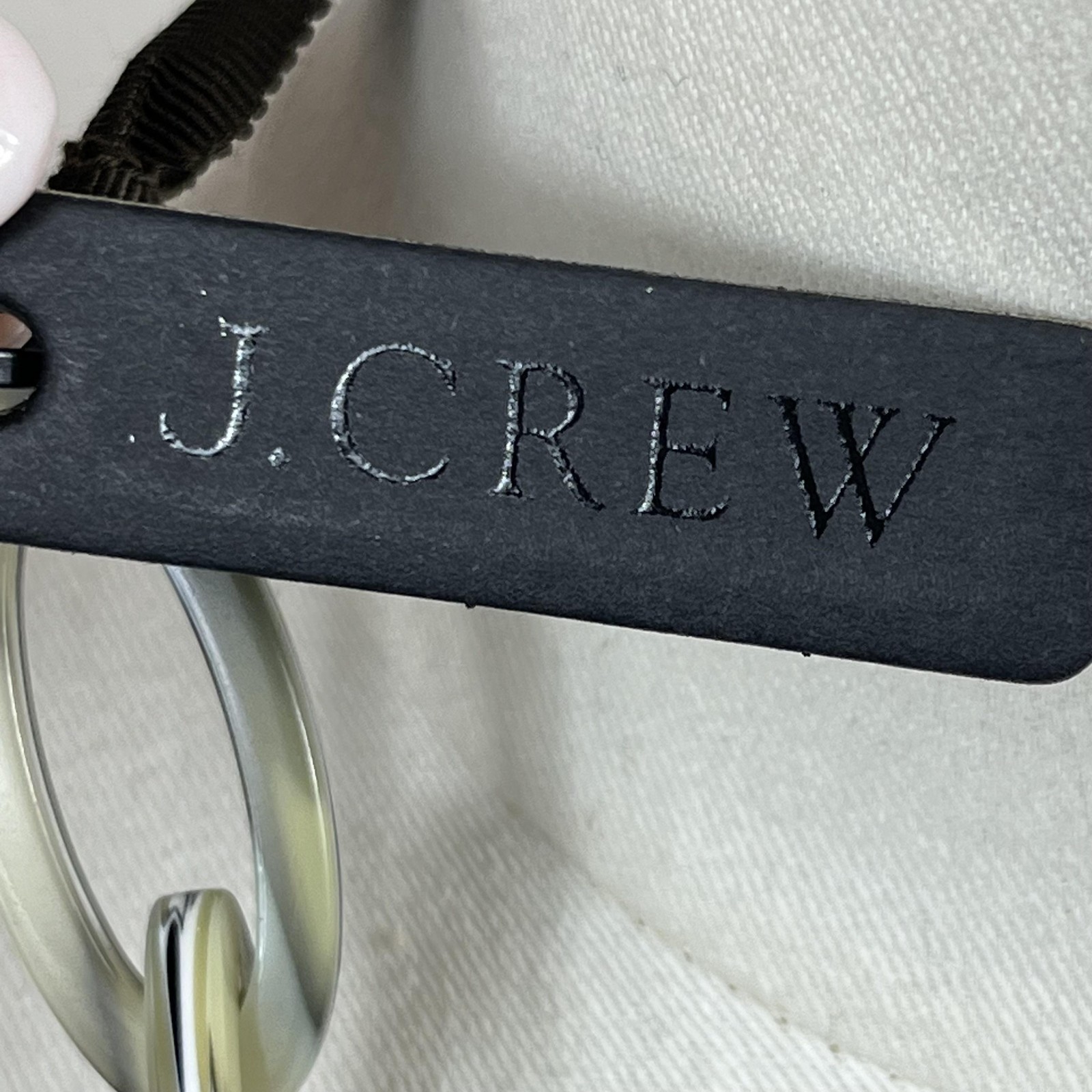 J.Crew Resin Chain Link Necklace Brown Ribbon Tie Multicolor Women Jewelry