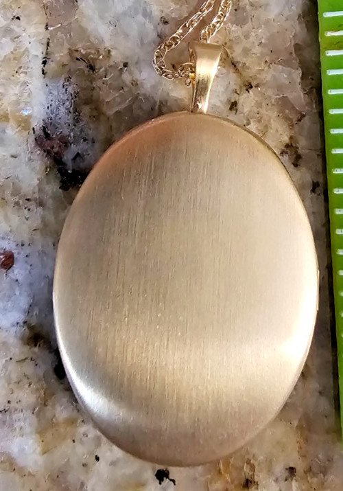 Princess Pride 14kt gf Satin finished Made in USA locket with 18in chain 2 photo