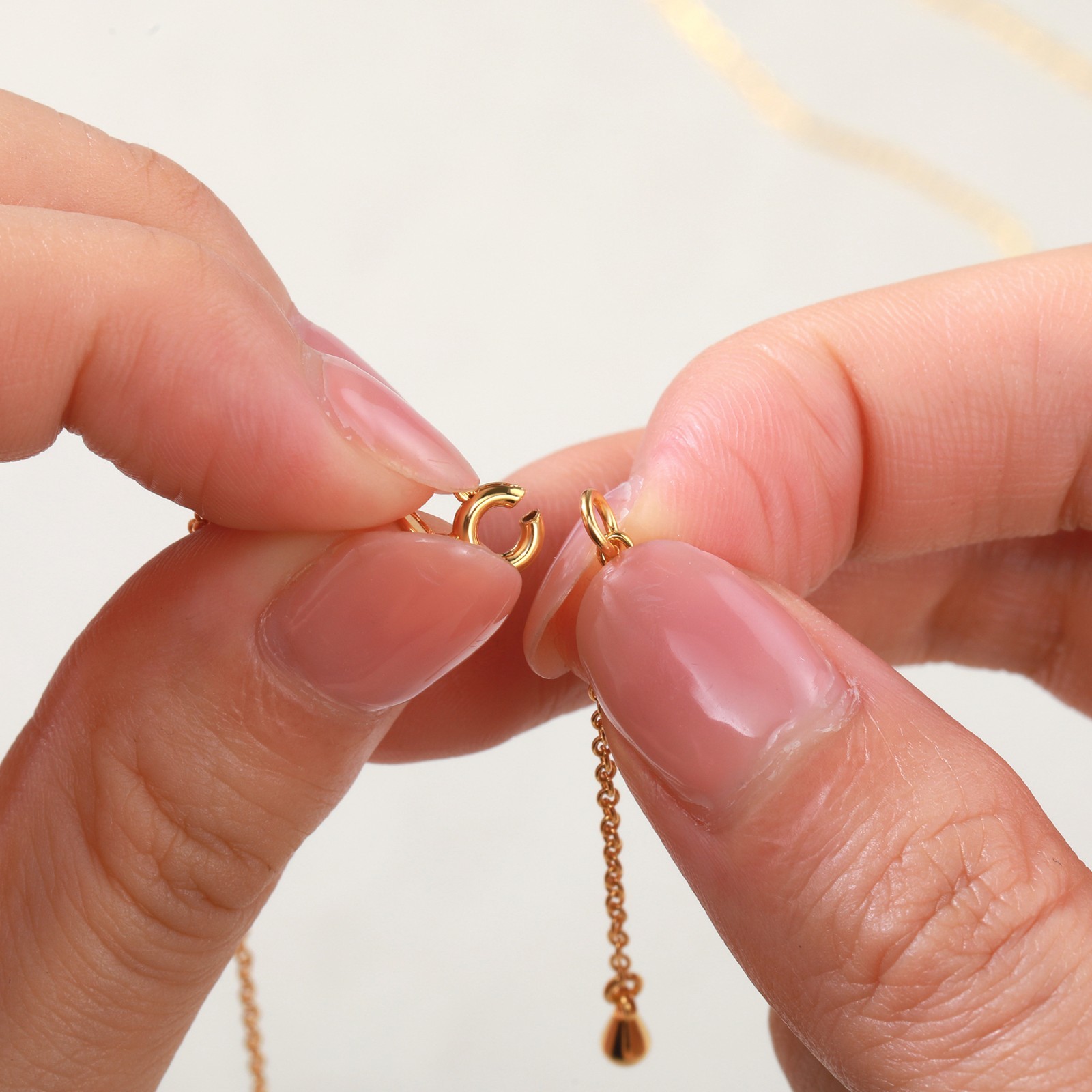 Gold Zircon Necklaces Number Design Collarbone Necklace Clavicle Chain