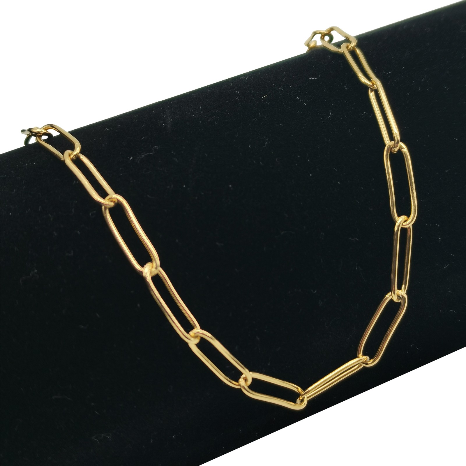 18K Gold Filled Designer Inspired Paper Clip Chain Necklace 16″/18″/20″/22″/24″