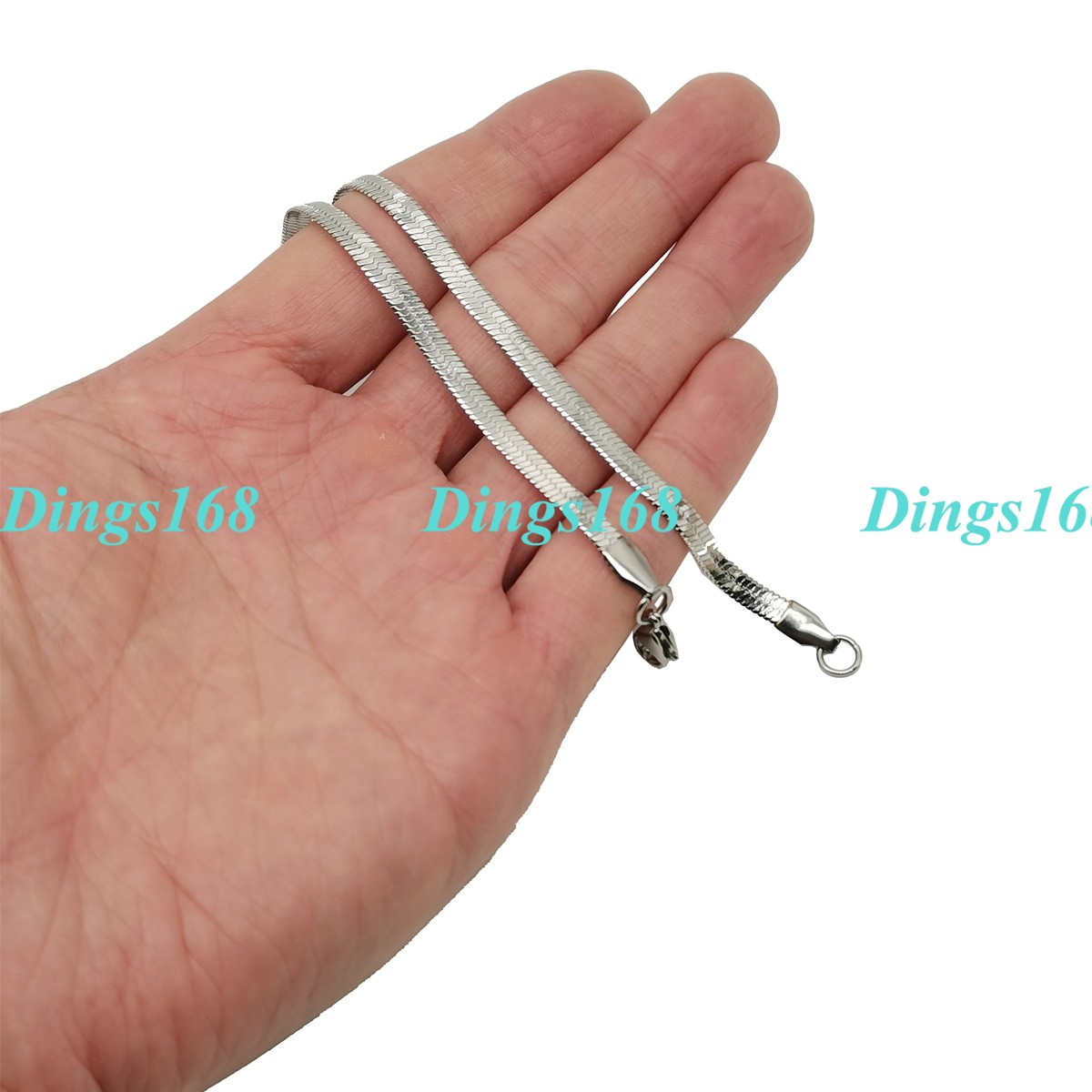 18K White Gold Filled Hypoallergenic 20inch 5mm wide ItalianSnake Chain Necklace