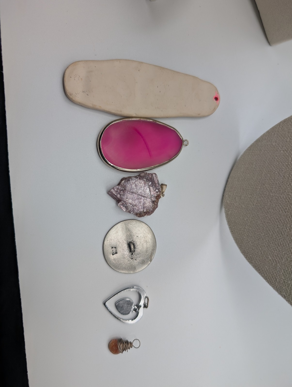 Lot of 6 Fashion Jewelry Pendants – Mixed Styles, Stones & Themes