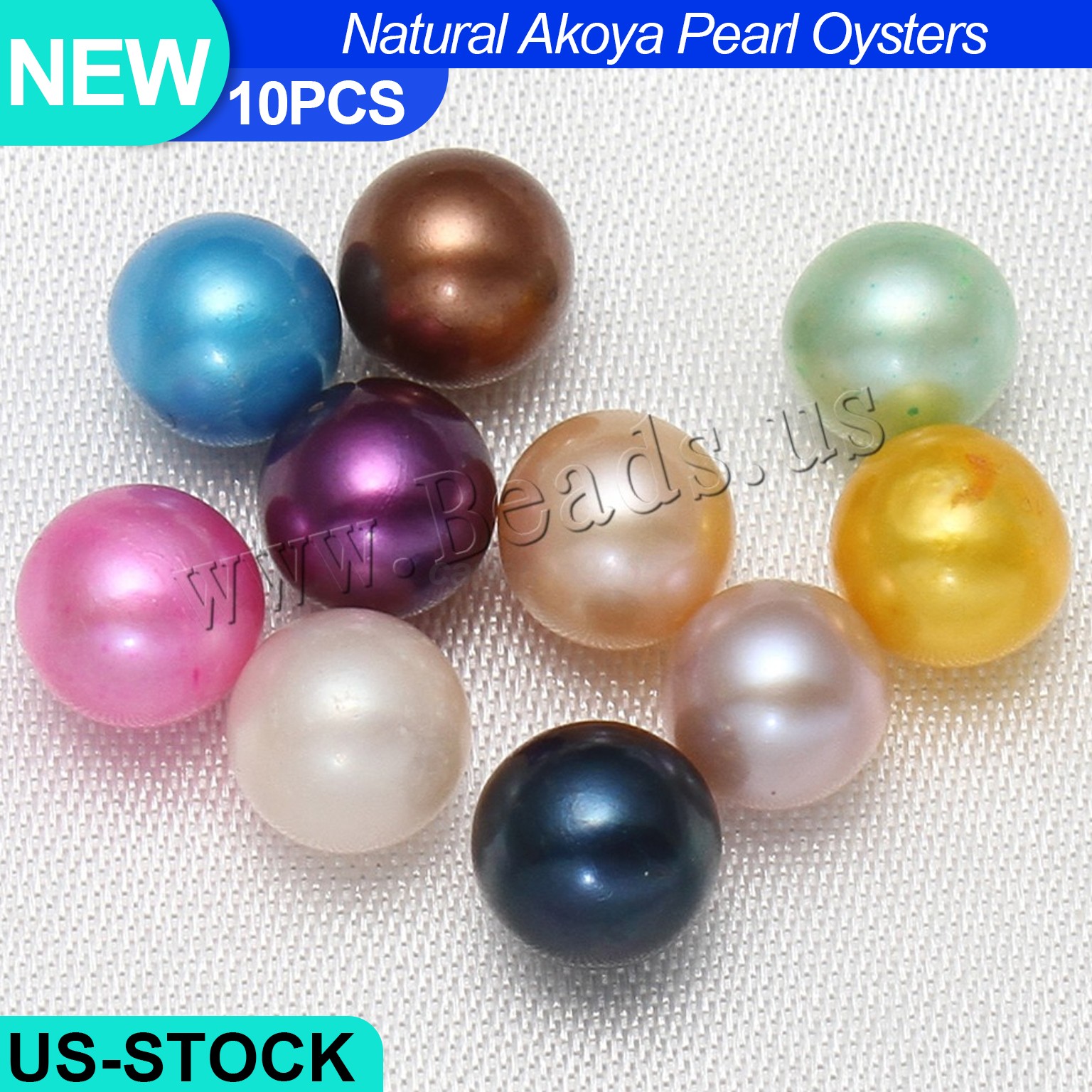 10pcs Natural Akoya Pearl Oysters Real Pearl Freshwater Pearl 7-8mm Holiday Gift