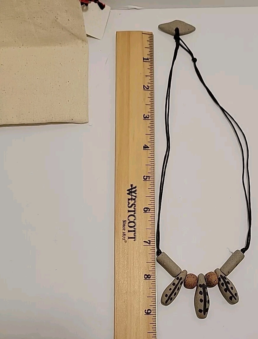 Tarma Designs Margarita Zalvidar Native Pebble Gray Stone Necklace Handmade