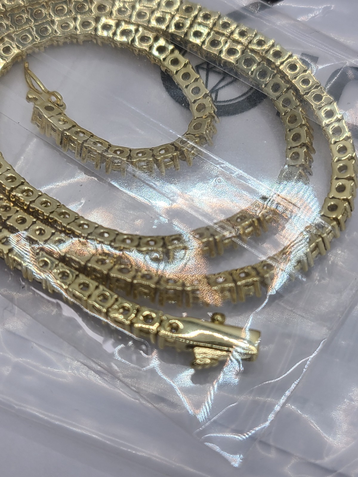 6ICE 3mm Tennis Chain Gold Plated CZ 18″ Necklace