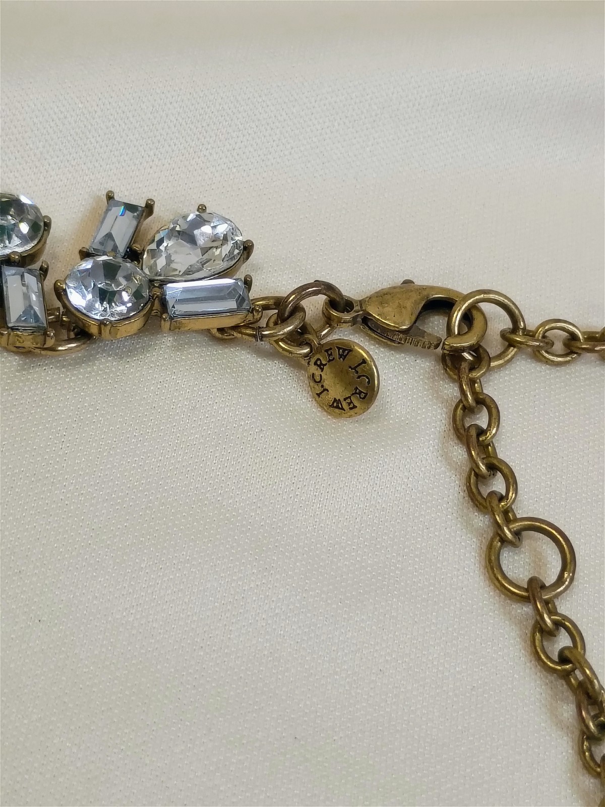 J.Crew Clear Crystal Rhinestone Statement Necklace