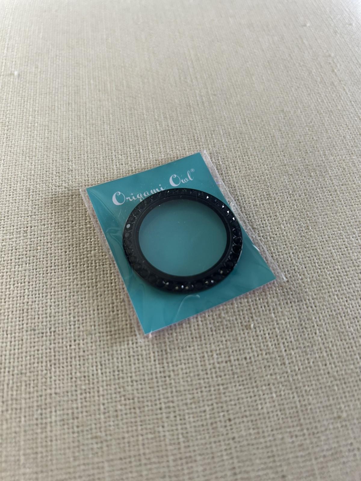 Origami Owl BZ4014 Large Black Twist Locket Face w/Jet Crystals “New in Package”