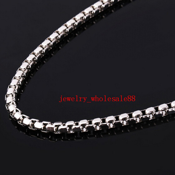 Large 6mm 24 inch Polished Stainless steel Fashion Rolo Box Link Chain Necklace
