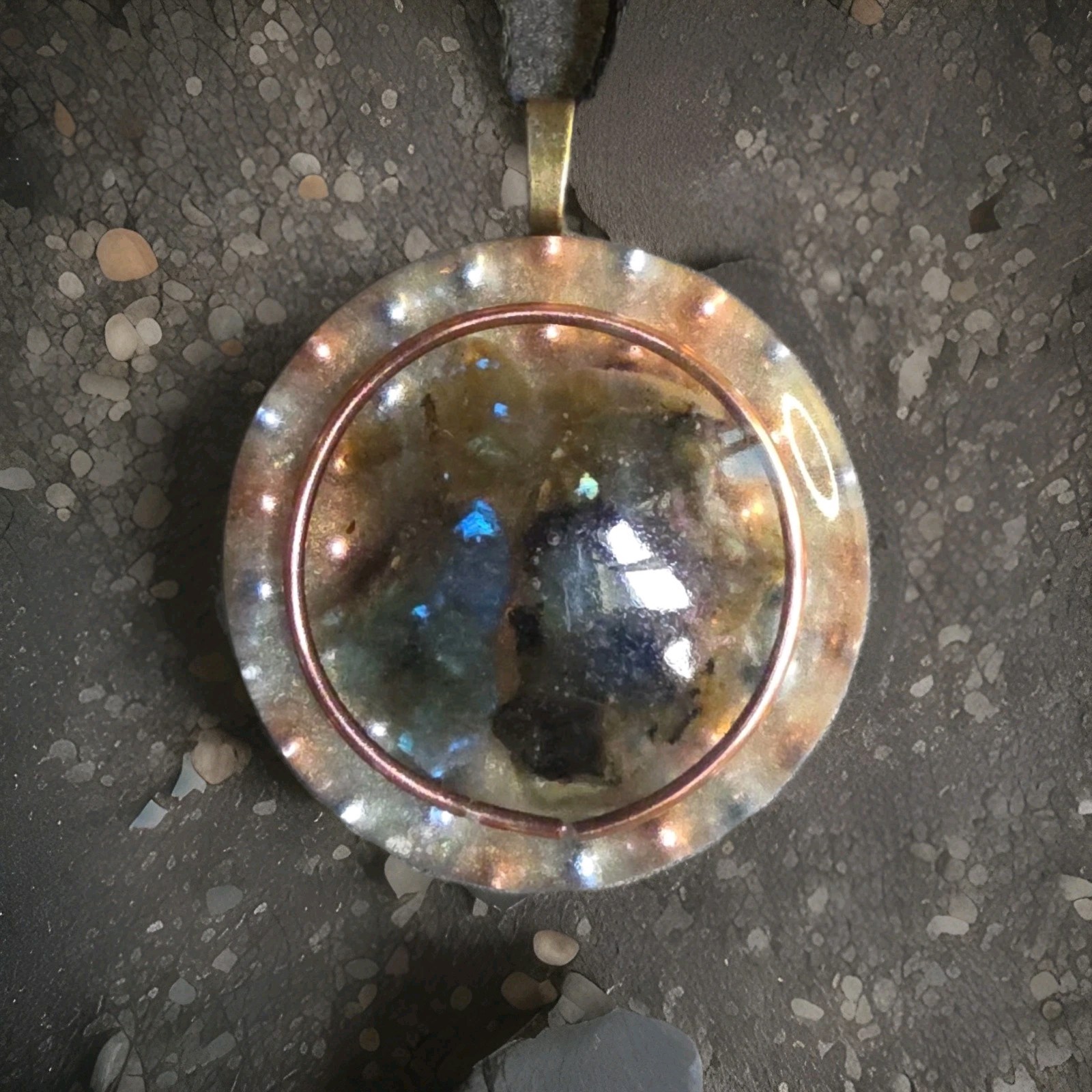 Labradorite Orgonite Orgone Energy Pendant Necklace Spiritual Intuition Psychic