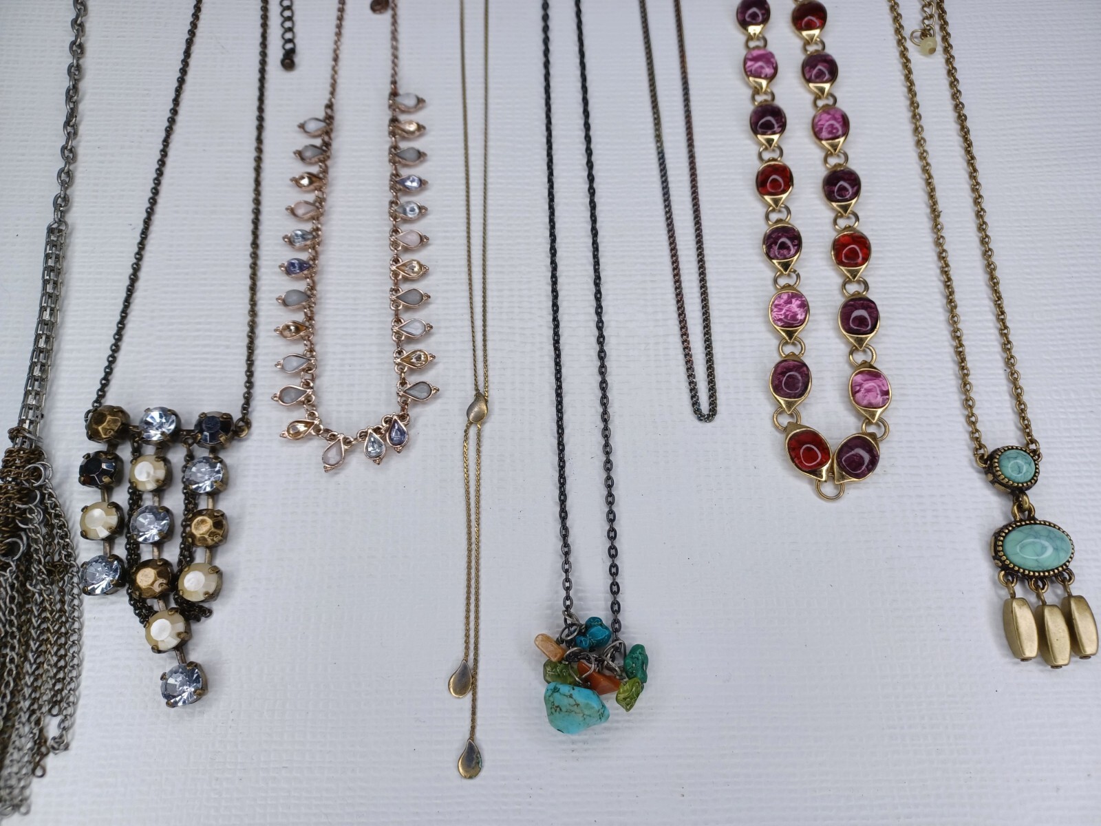 Necklace Lot Of 12 Necklaces Various Lengths Multicolor