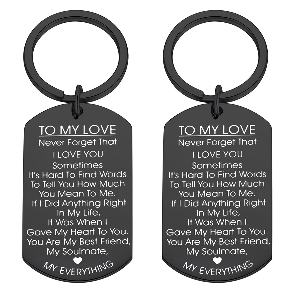 US 1 Pack Valentine’s Day Gift For Girlfriend Wife Keychain & Necklace To Tag
