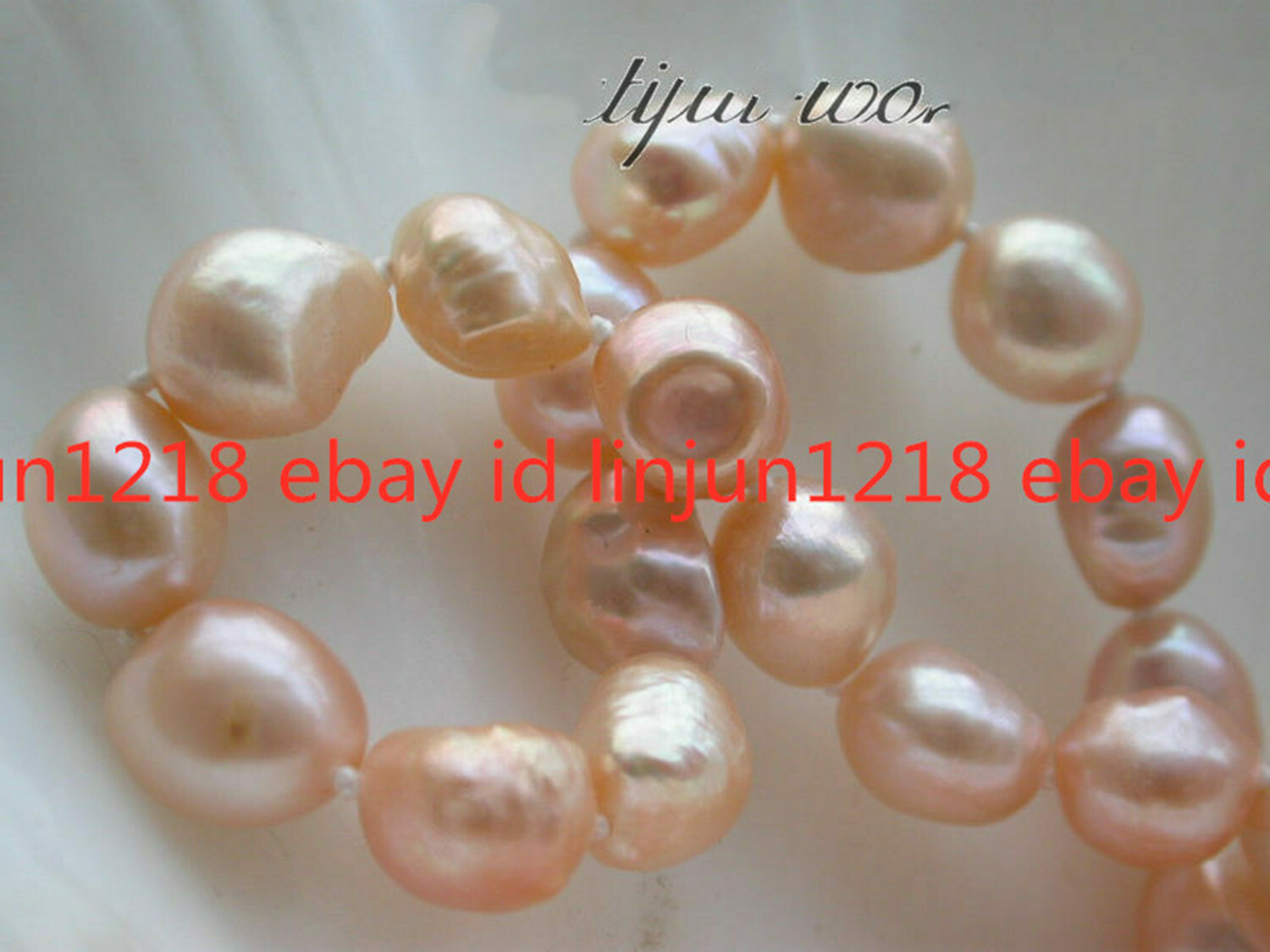 Natural 8-9mm Pink Baroque Freshwater Pearl Necklace 22/24/28/36 in