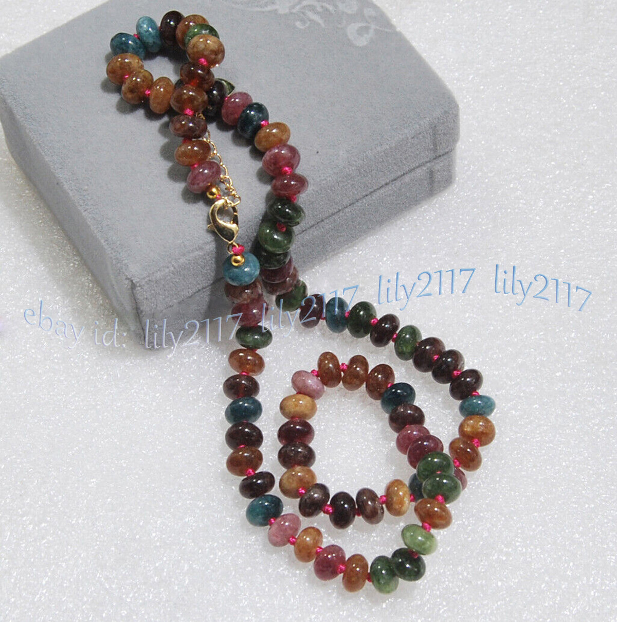 Natural Colorful Tourmaline Rondelle Gemstone Beads Necklace 14-48” 4x6mm 5x8mm