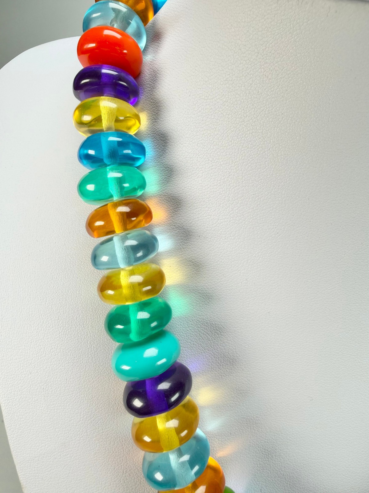 Jackie Brazil “Ana” Transparent Summer Mix Resin Wheels 70cm Necklace ( N0044 )