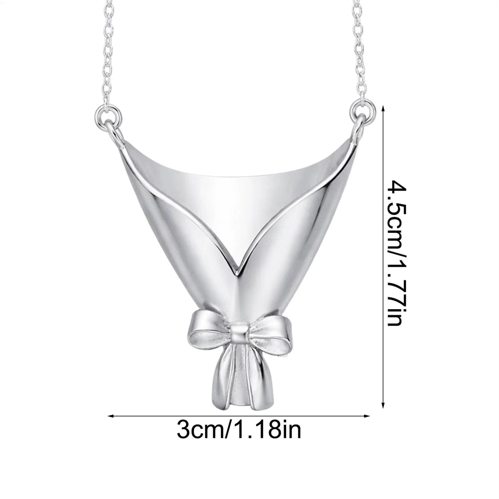 Wearable Vase Necklace for Women Artful Flower Bouquet Pendant Chain