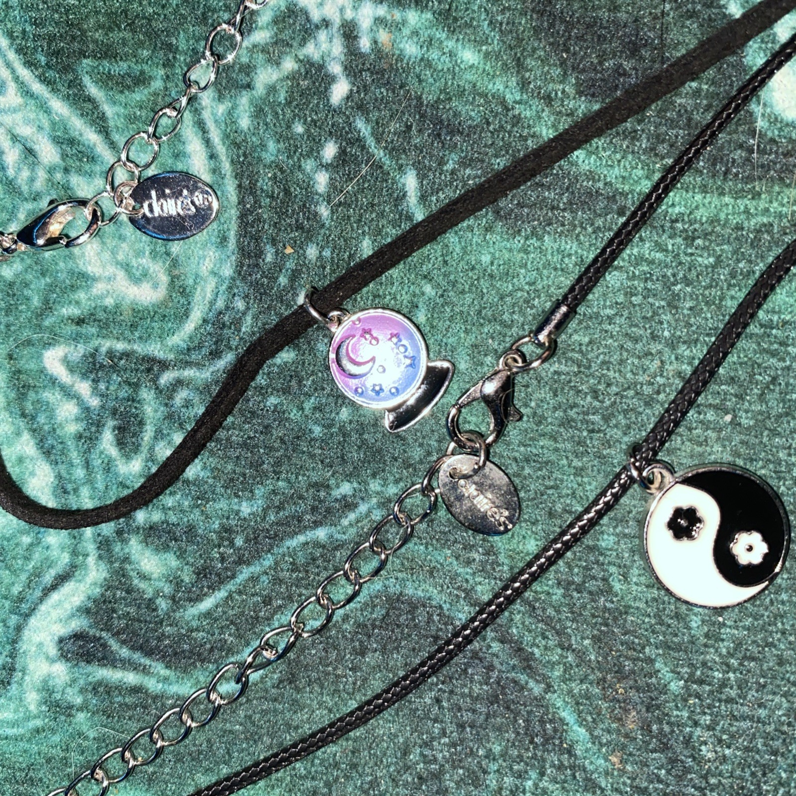 8 Chokers (4 lace-like, 2 string with pendants, 2 chains)