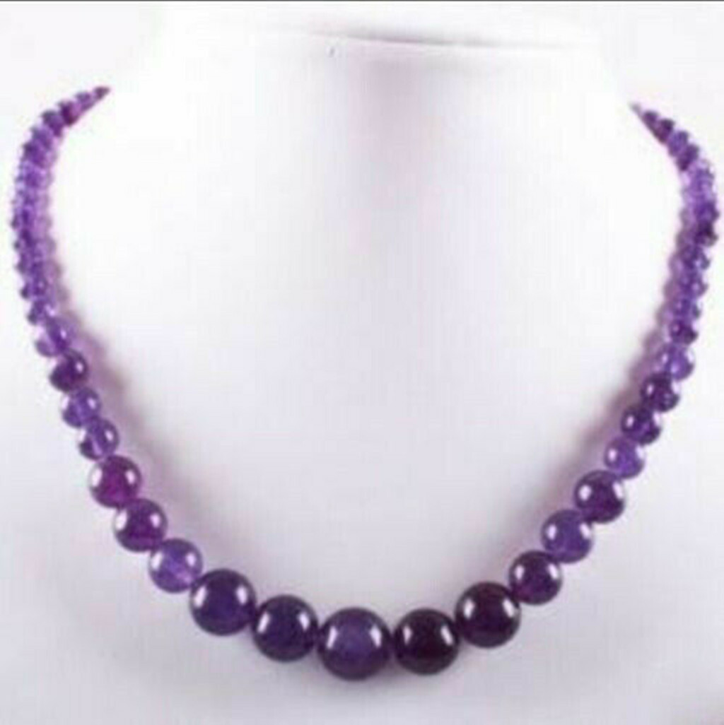 AAA Beautiful Fashion 6-14mm Multi-Color Gemstone Round Beads Necklaces 18in