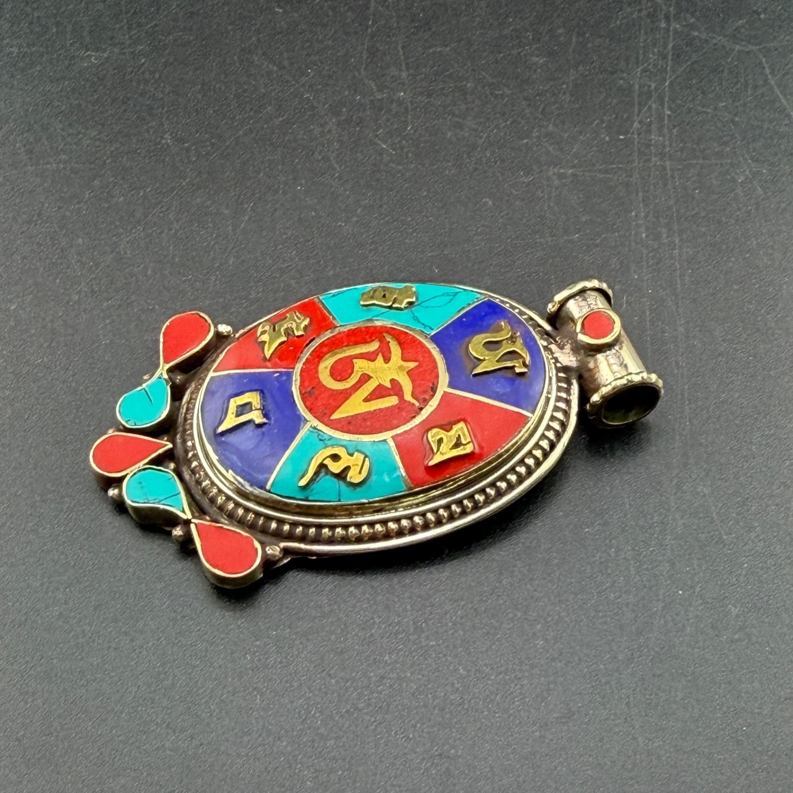 Tibetan handmade beautifully crafted multicolor pendant